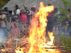 Burning all material...